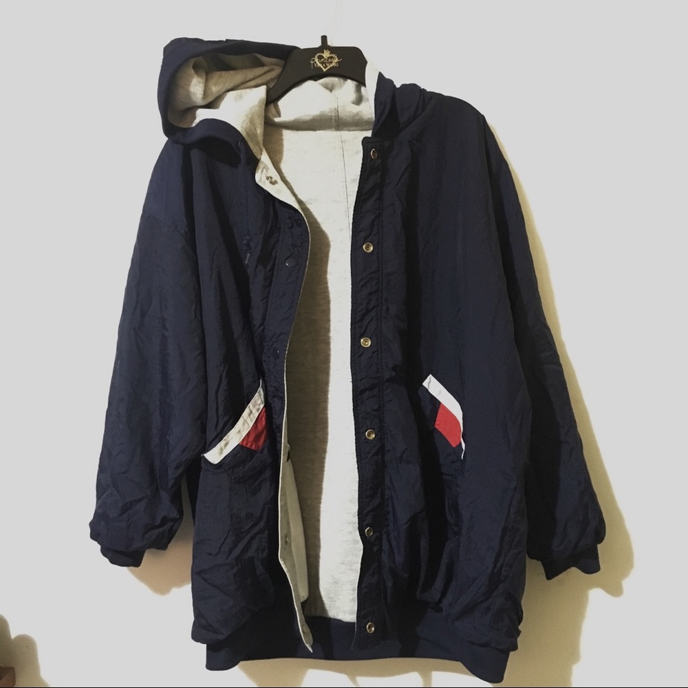 Reversible Hoodie Red White and Blue